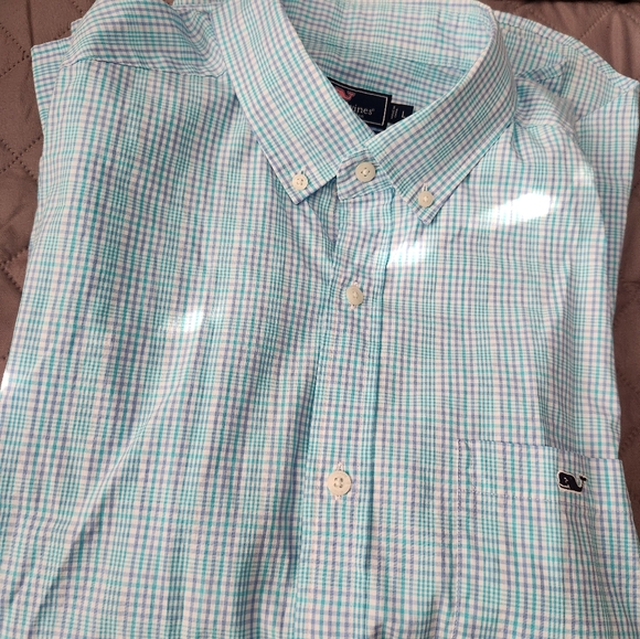 VINEYARD VINES MENS LARGE PLAID LONG SLEEVE BUTTON DOWN TUCKER SHIRT - Picture 8 of 10